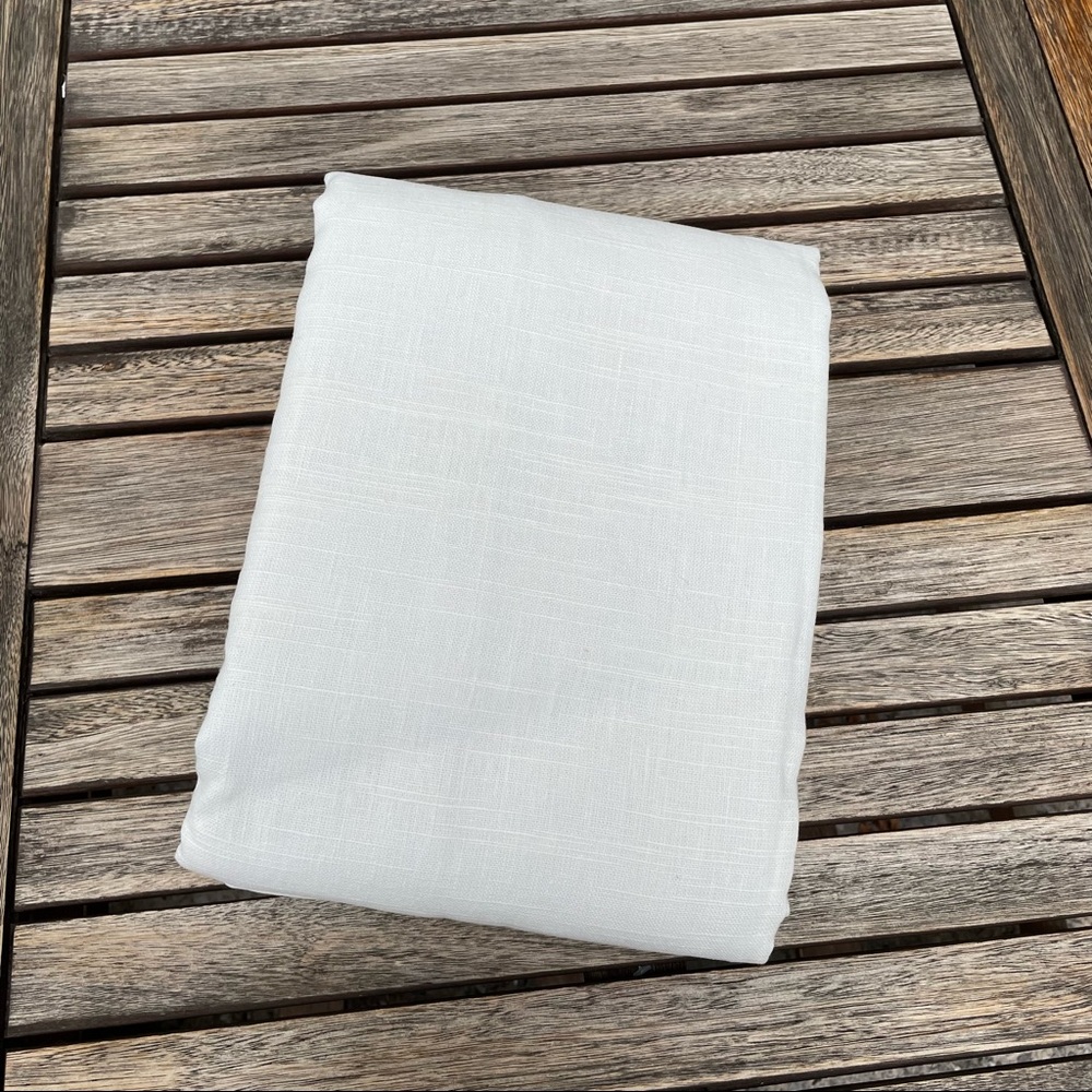 Pottery Barn CUSTOM Emery Linen Ivory Rod Pocket Blackout Drape 36”x100” NWOT